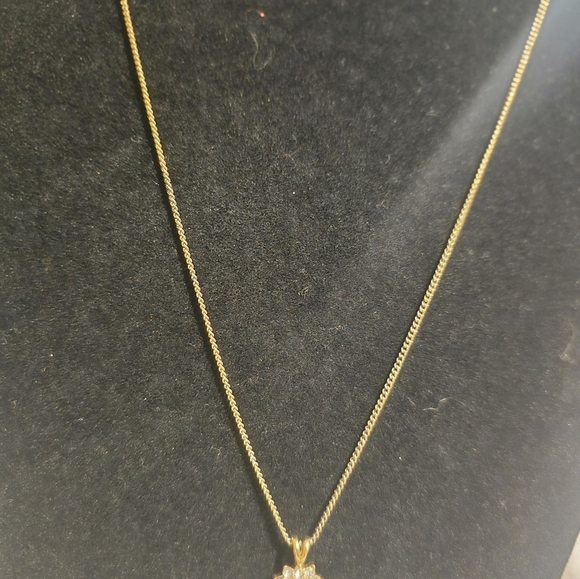 18kgp sapphire heart with diamonds Fashion Necklace - Picture 4 of 10